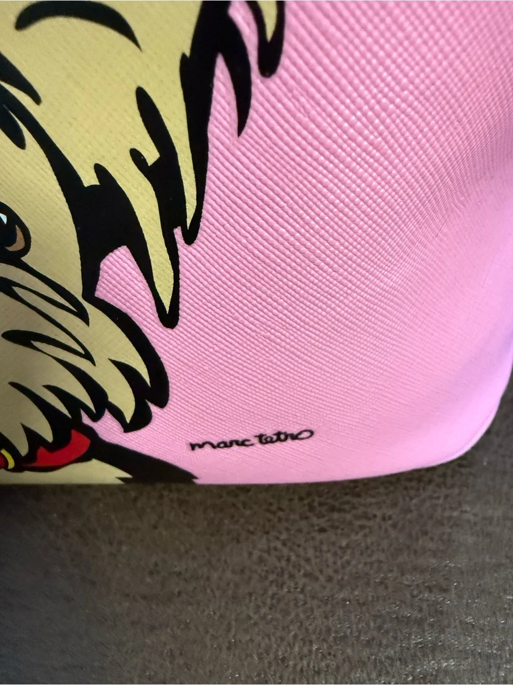 Mark Tetro Yorkie Yorkshire Terrier Makeup Bag EUC